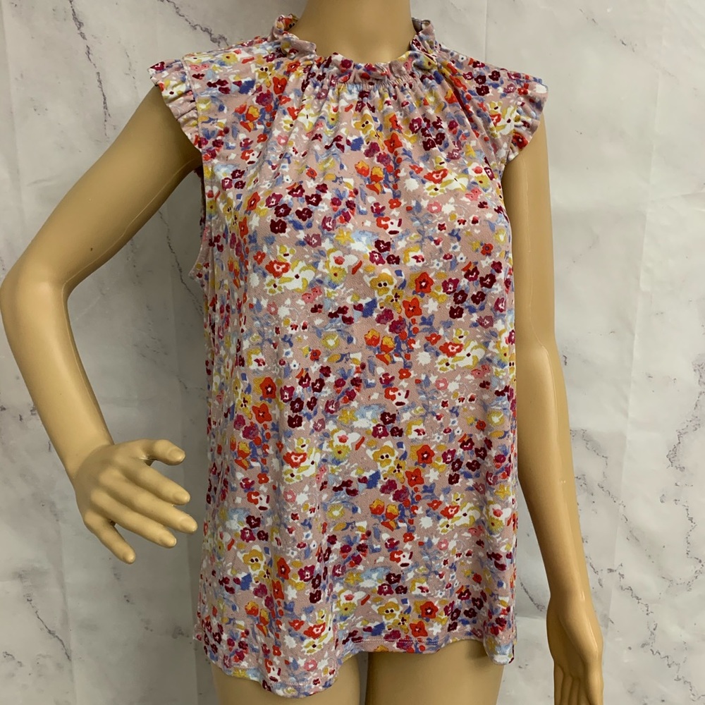 Adrianna Papell Ruffled Cap Sleeve Blouse